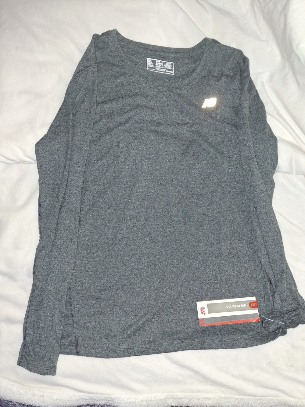 New Balance Dark Gray Long Sleeve Performance Top